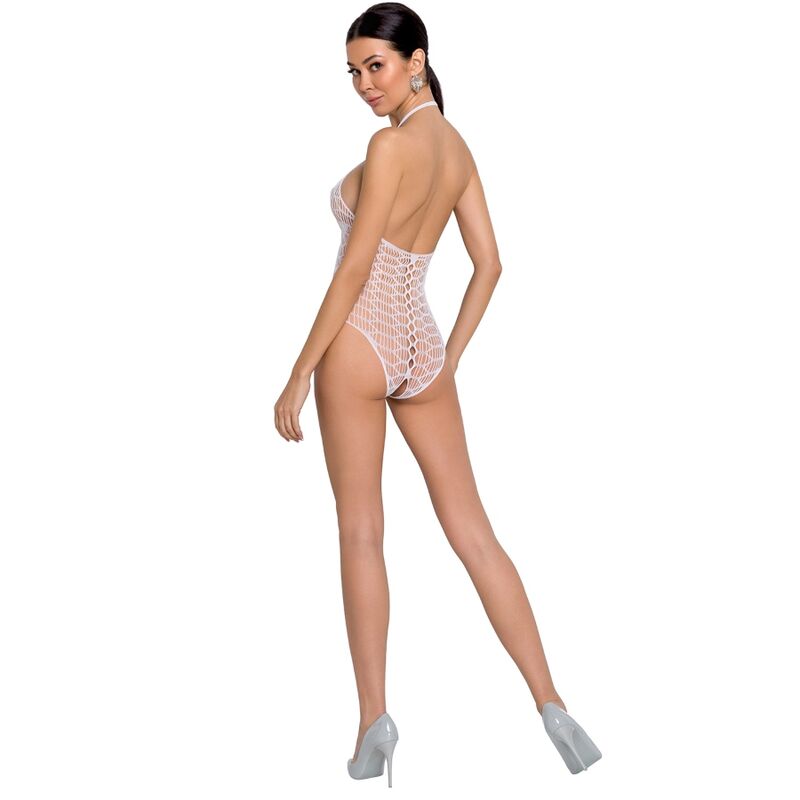 PASSION WOMAN BS087 BODYSTOCKING – WHITE ONE SIZE