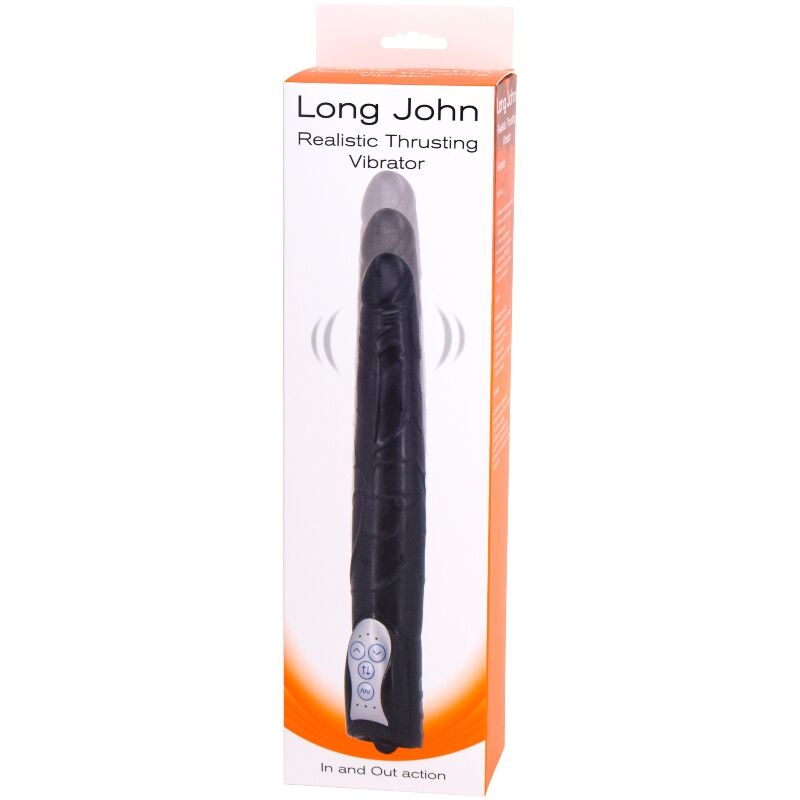 SEVENCREATIONS LONG JOHN REALISTIC VIBRATOR UP  DOWN BLACK