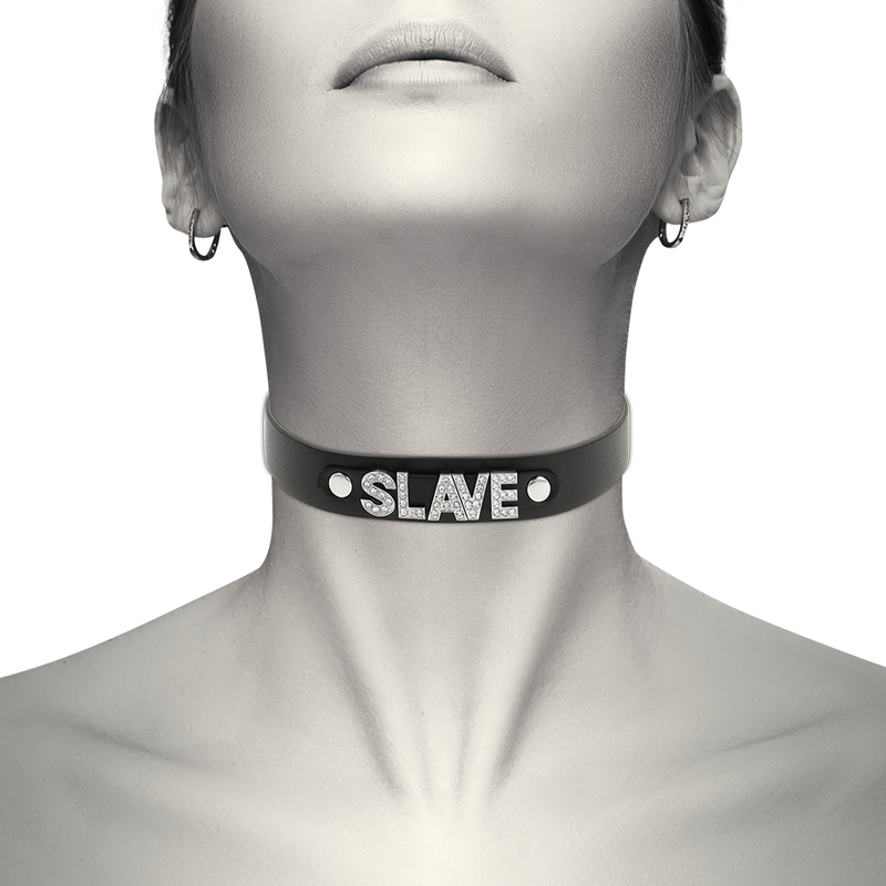 COQUETTE HAND CRAFTED CHOKER VEGAN LEATHER  – SLAVE