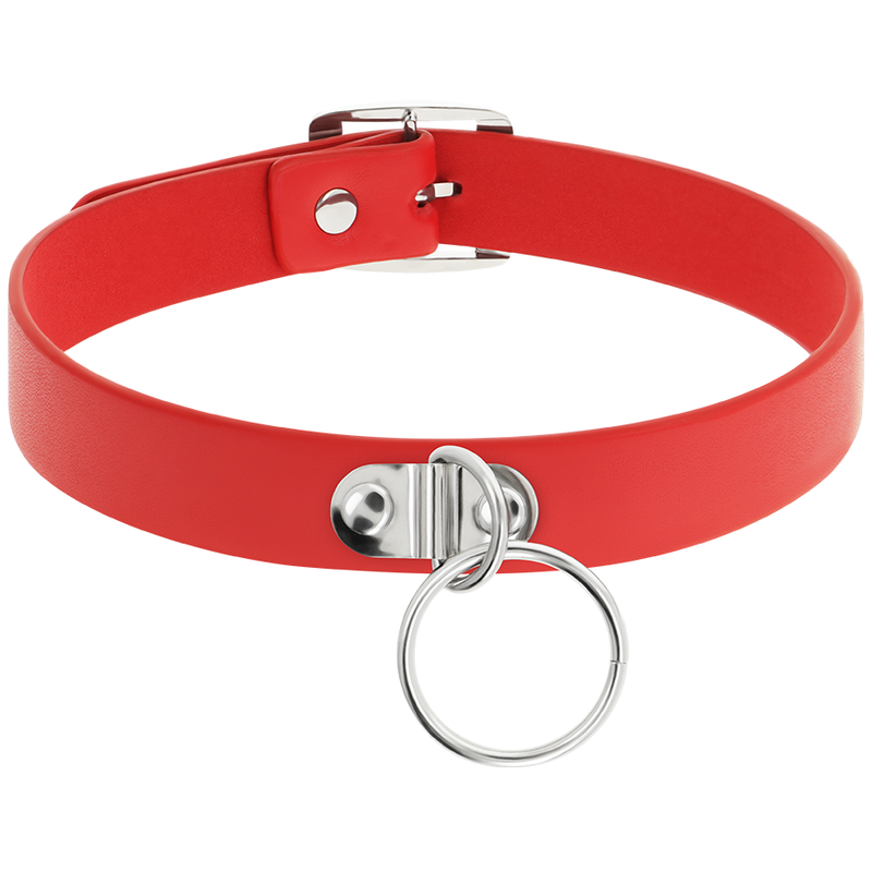 COQUETTE HAND CRAFTED CHOKER FETISH – RED