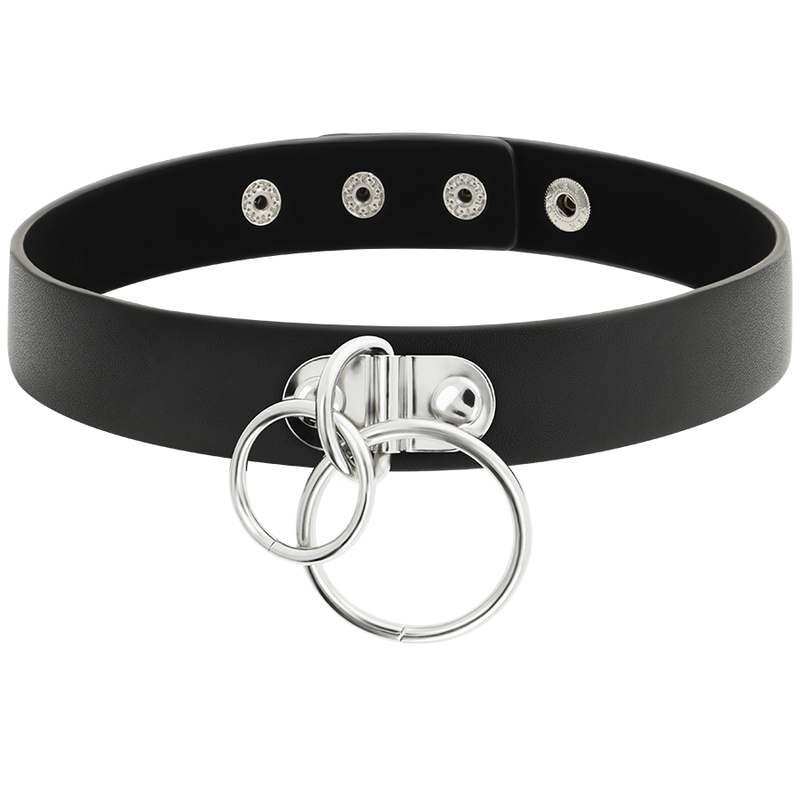 COQUETTE CHIC DESIRE GARGANTA ARTESANAL COURO VEGANO – ANEL DUPLO