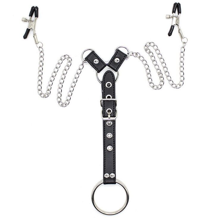 CONJUNTO DE ANEL DE GALÃO OHMAMA FETISH PINPLE CLAMPS
