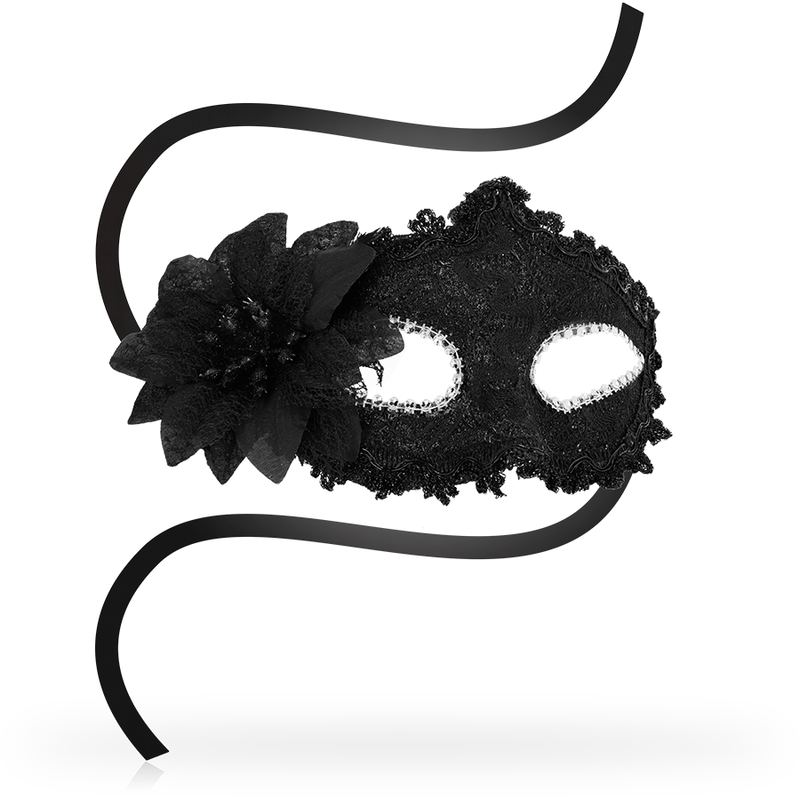 OHMAMA MASCARA FLOR LATERAL VENETIAN EYEMASK – PRETO