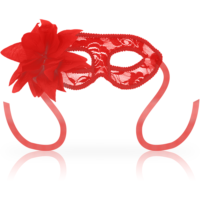 MÁSCARAS DE Renda EYEMASK E FLOR – VERMELHO