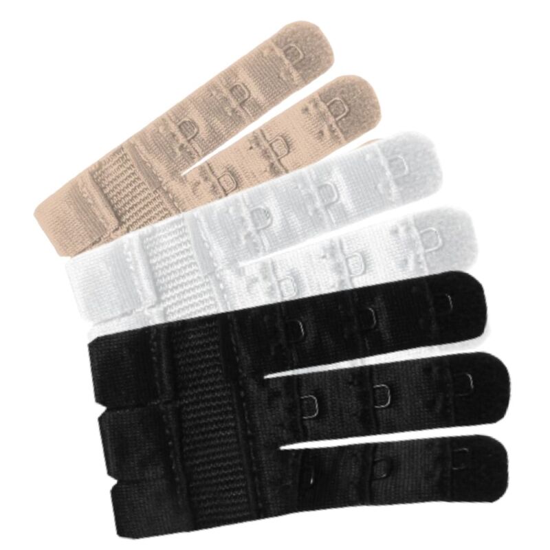 BYEBRA -FLEXIBLE BRA EXTENDERS 3 HOOK 4 UNITS