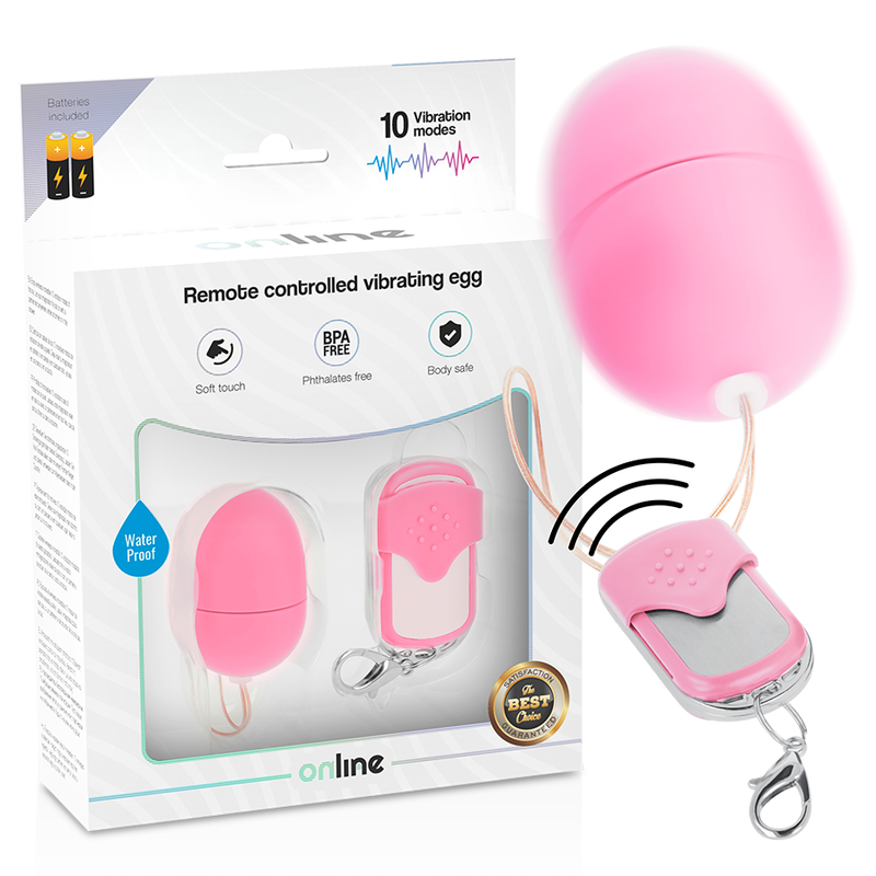 OVO VIBRANTE DE CONTROLE REMOTO ONLINE – ROSA