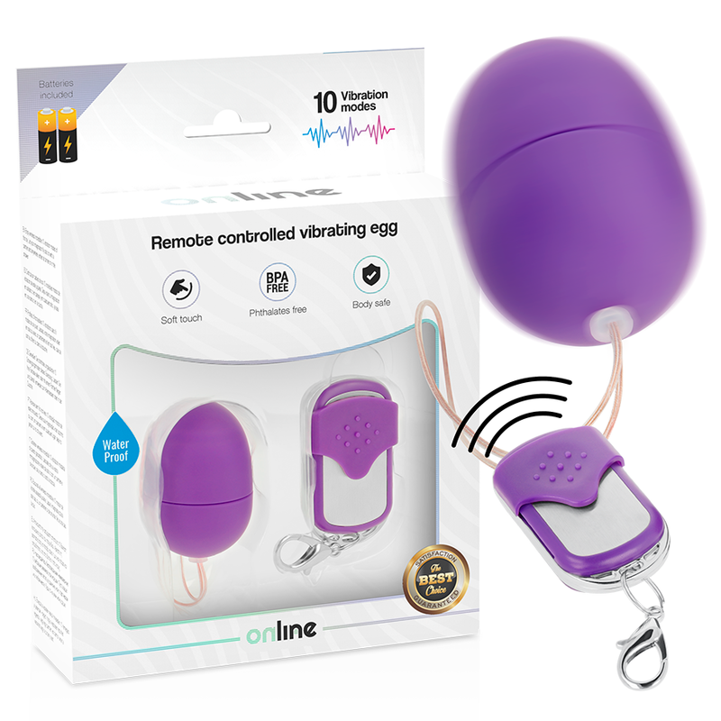 OVO VIBRANTE DE CONTROLE REMOTO ONLINE – ROXO