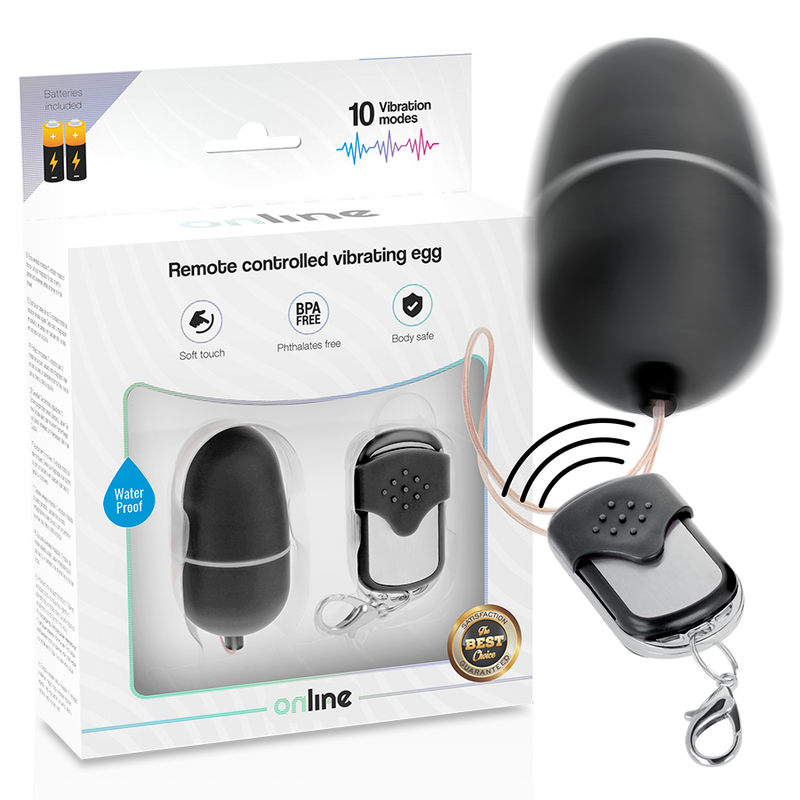OVO VIBRANTE DE CONTROLE REMOTO ONLINE M – PRETO