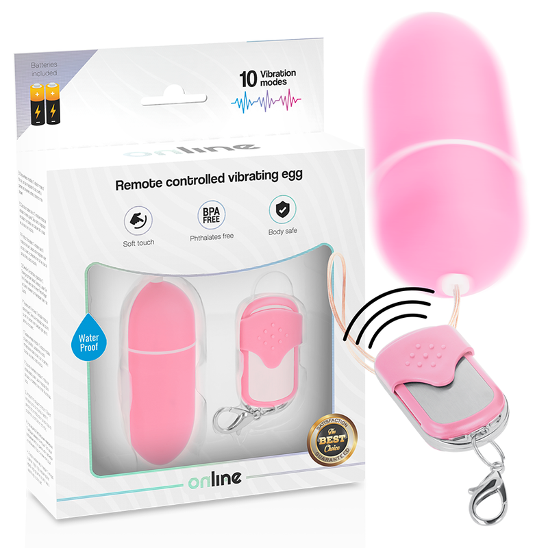 OVO VIBRANTE DE CONTROLE REMOTO ONLINE L – ROSA