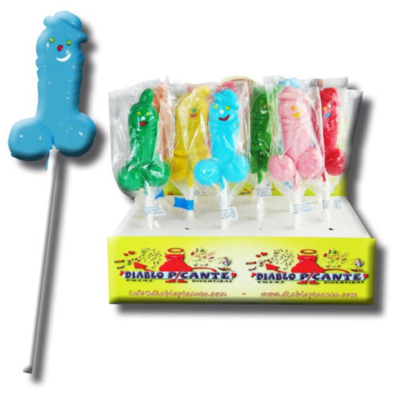 DIABLO PICANTE – GUMMY LOLLIPOP PENIS MIXED
