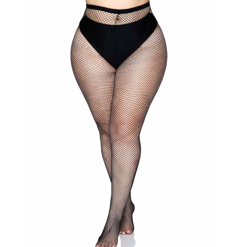 LEG AVENUE MEDIAS EN RED – NEGRO TALLA GRANDE