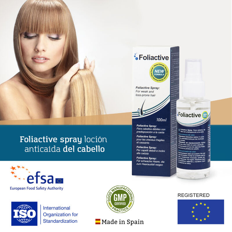 SPRAY FOLIATIVO. PULVERIZAR PARA EVITAR A PERDA DE CABELO E ESTIMULAR O CRESCIMENTO