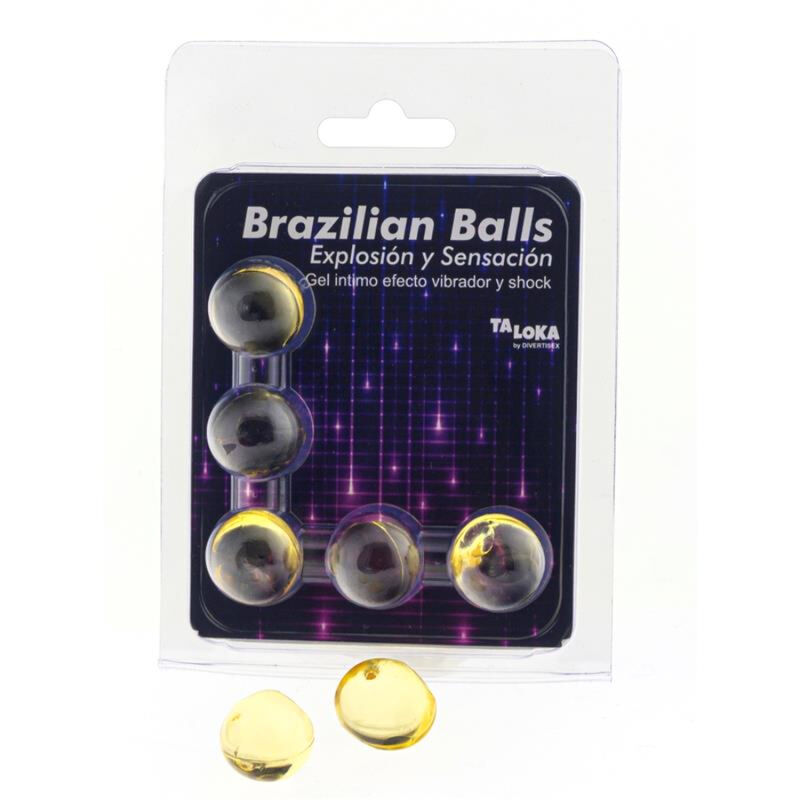 TALOKA – 5 BOLAS BRASILEIRAS GEL VIBRANTE E EFEITO CHOQUE EMOCIONANTE
