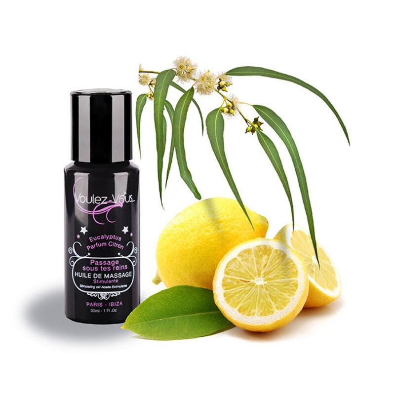 ÓLEO DE MASSAGEM VOULEZ-VOUS ESTIMULANTE – EUCALIPTO E LIMÃO 30 ML
