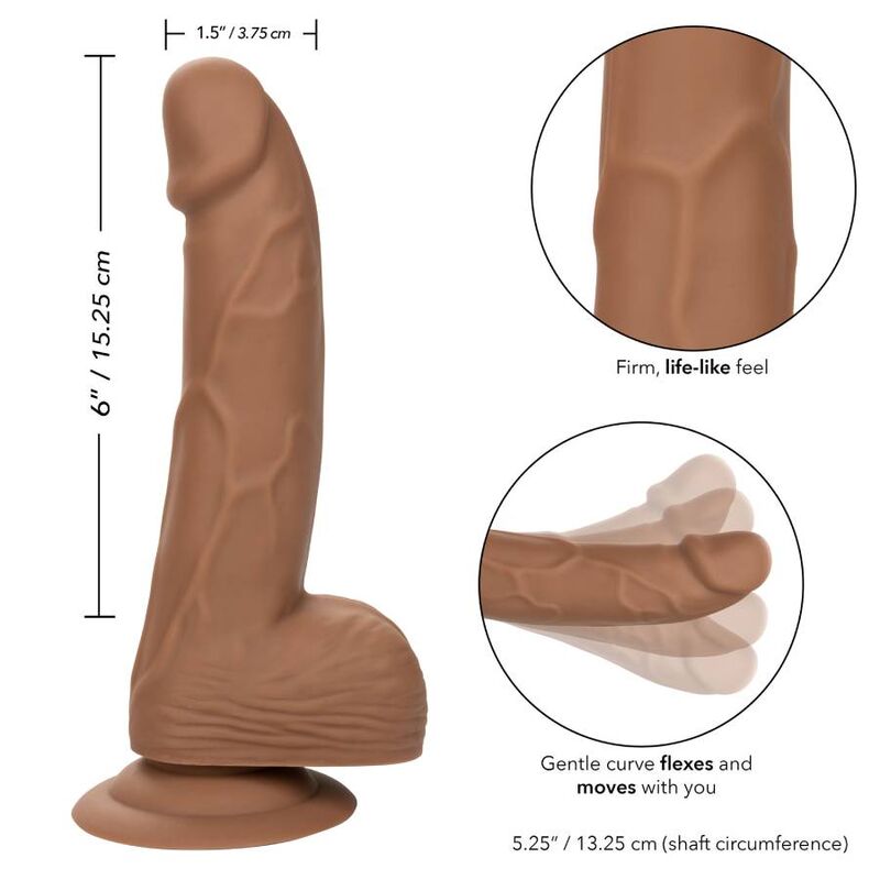 CALIFÓRNIA EXOTICS SILICONE 15,24 CM MARROM