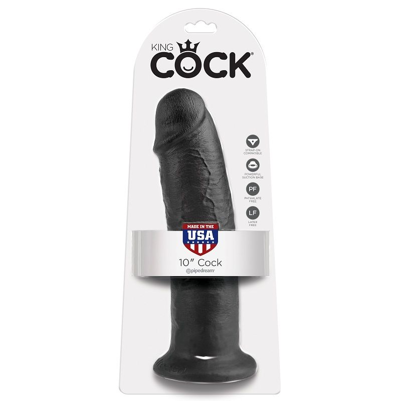KING COCK 10″ PENE NEGRO 25.4 CM