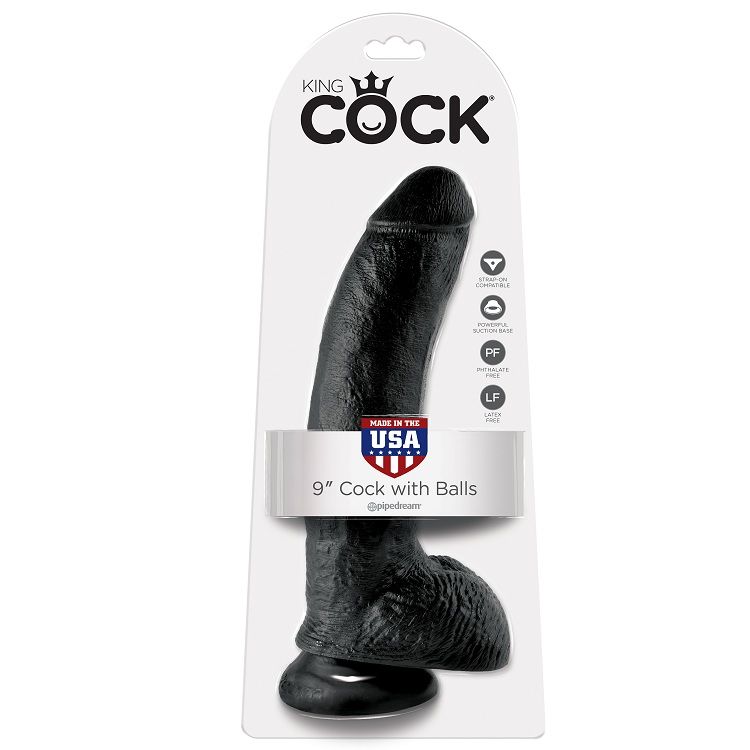 KING COCK 9″ PENE REALISTICO NEGRO 22.9CM