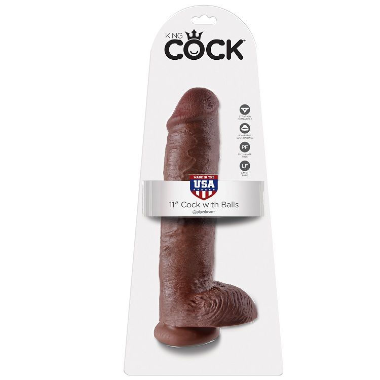 KING COCK 11″ PENE REALISTICO MARRON 28 CM