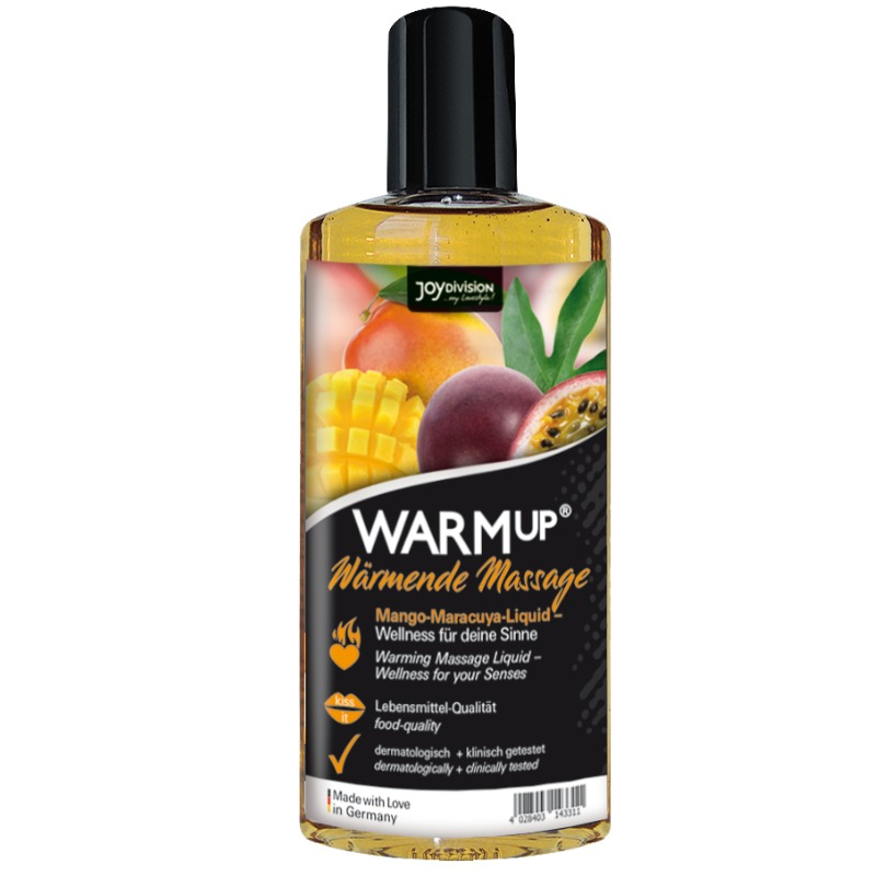 AQUAGLIDE – AQUECIMENTO MANGA E ÓLEO DE MASSAGEM DE MARACUYA – 150 ML