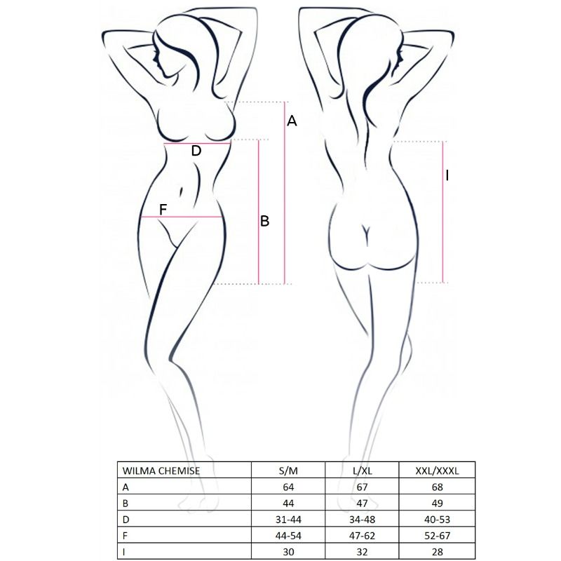 PASSION WOMAN WILMA CHEMISE NEGRO TALLA S/M