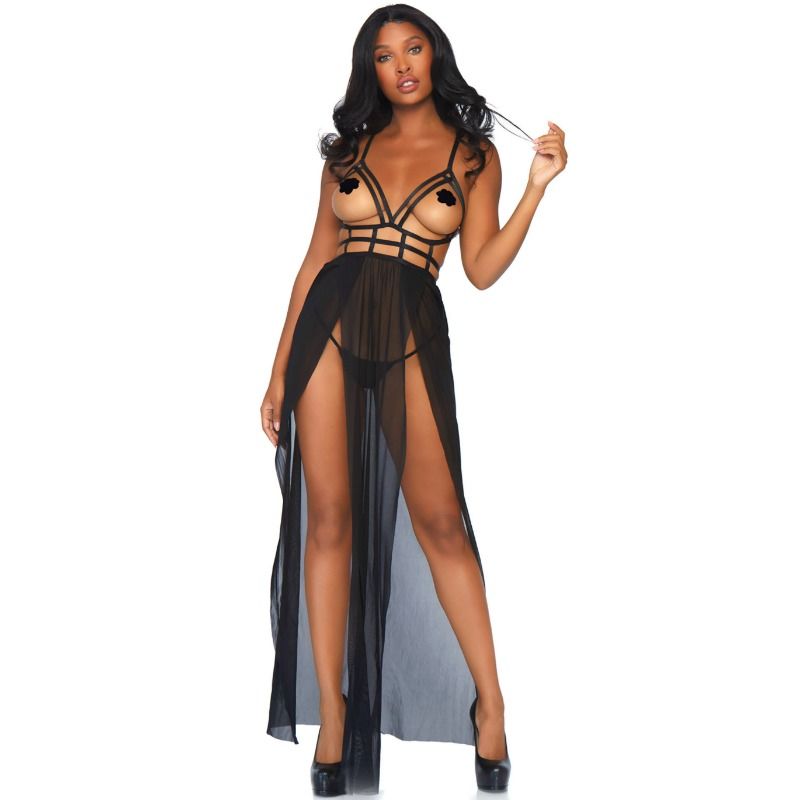 LEG AVENUE S / M STRAPPY BUST DRESS