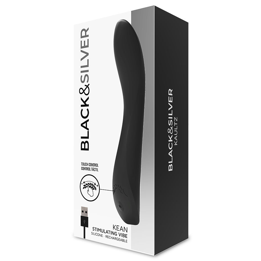 BLACK  SILVER KEAN VIBRATOR TOUCH CONTROL