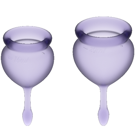 SATISFYER SENTIR BOM MENSTRUAL CUP ROXO 15 + 20ML