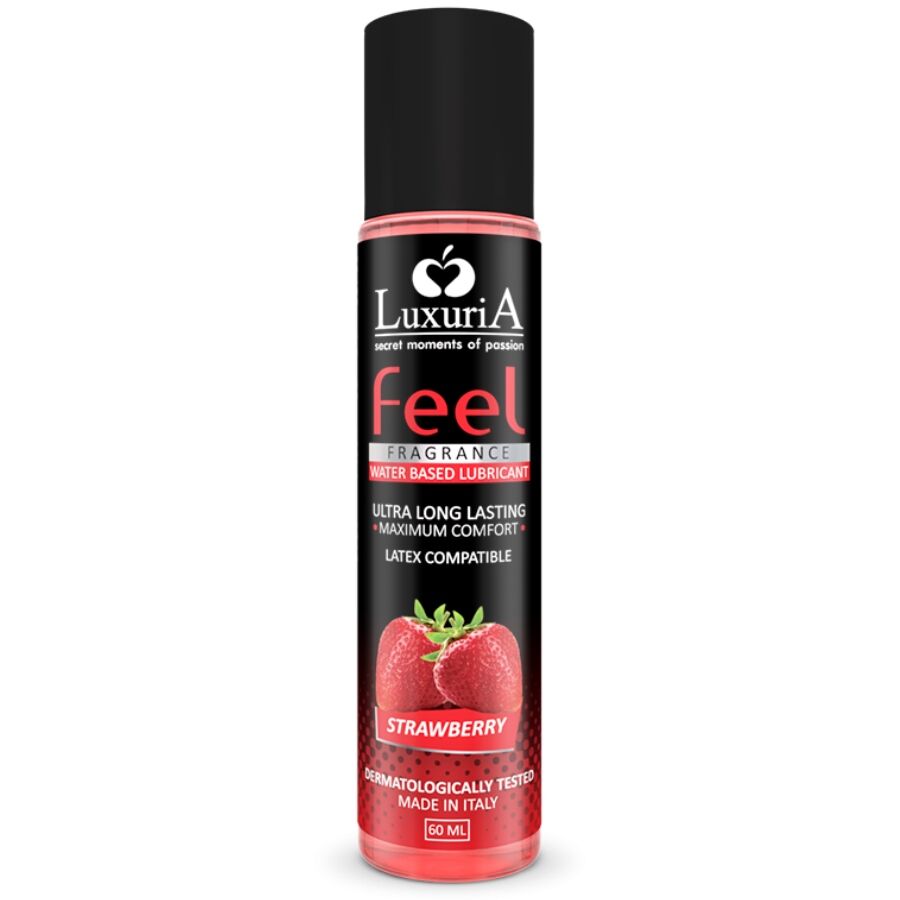 LUXURIA FEEL LUBRIFICANTE À BASE DE ÁGUA DE MORANGO 60 ML