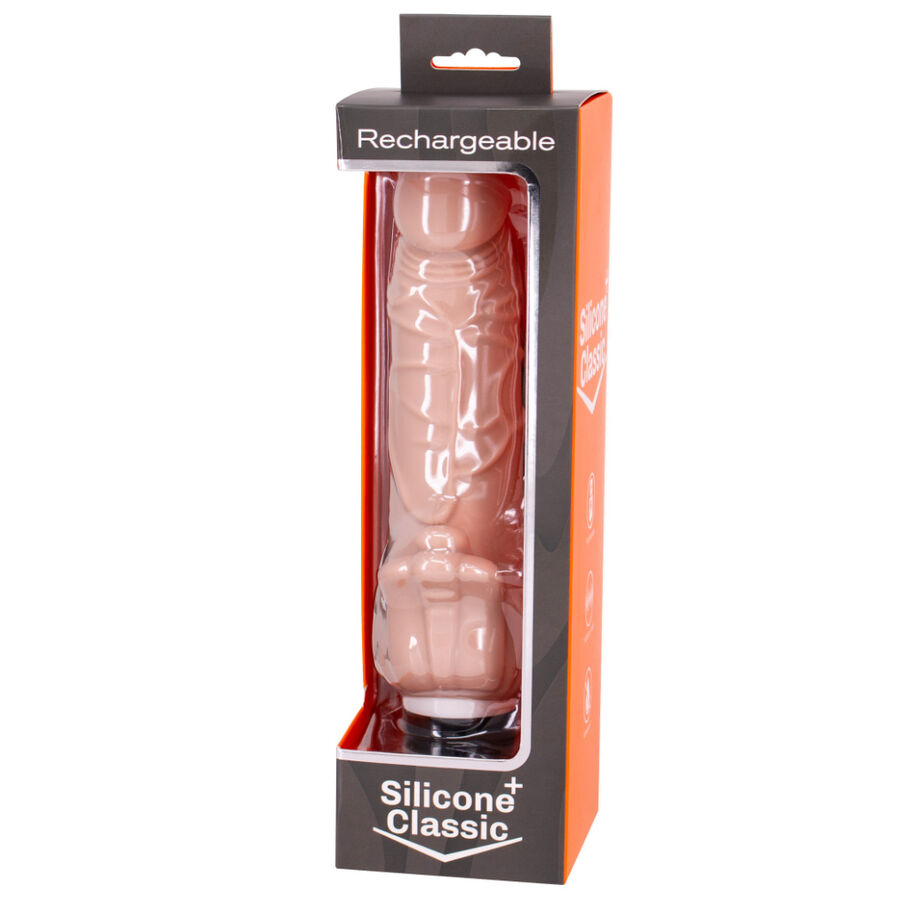SEVÊNCIAS VIBRADOR RECARREGÁVEL NATURAL 7V 18CM