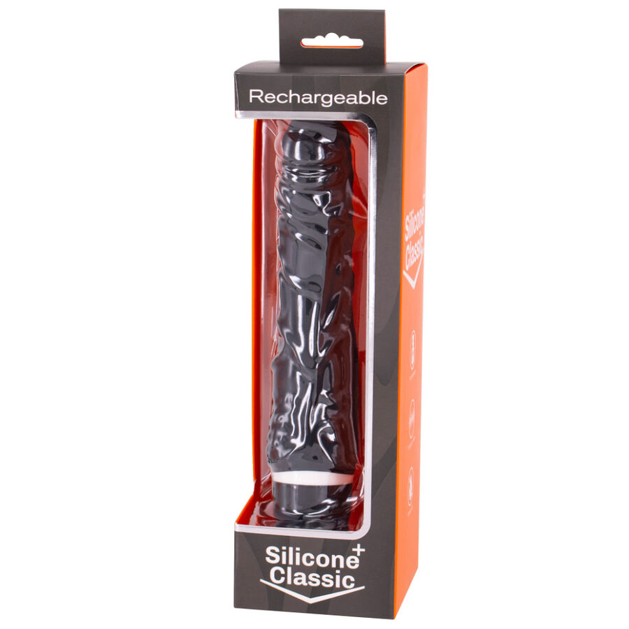 SEVENCIAÇÕES VIBRADOR PRETO RECARREGÁVEL 7V 21CM