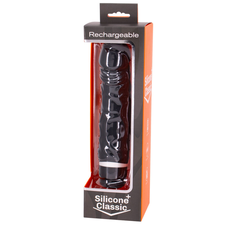SEVENCRAÇÕES RECARREGÁVEIS VIBRADOR PRETO 7V 20CM