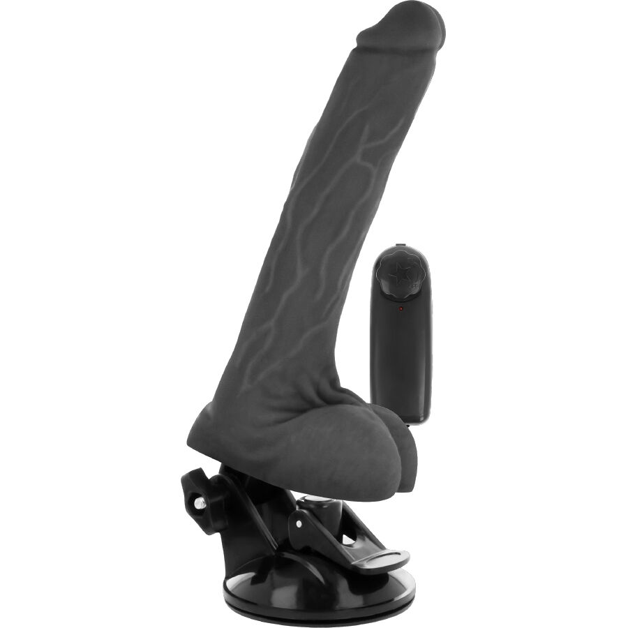 BASECOCK REALISTIC VIBRATOR REMOTE CONTROL BLACK 20CM