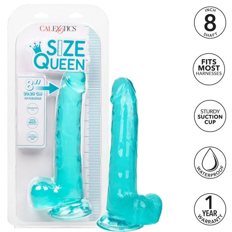 CALEX SIZE QUEEN DILDO – AZUL 20.3 CM