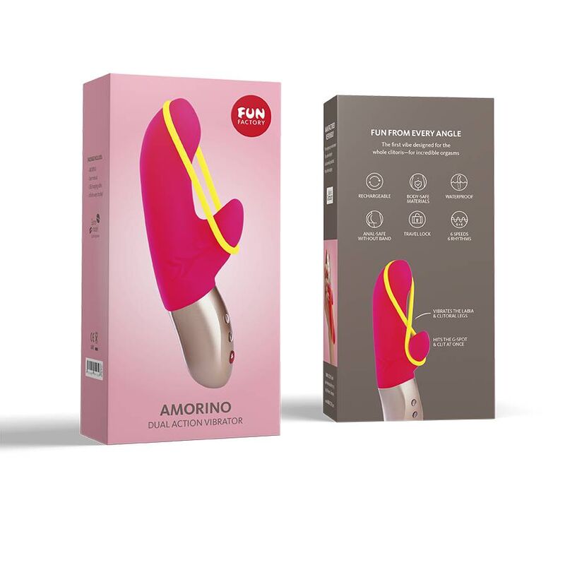 FUN FACTORY – AMORINO MINI VIBRATOR PINK  NEON YELLOW