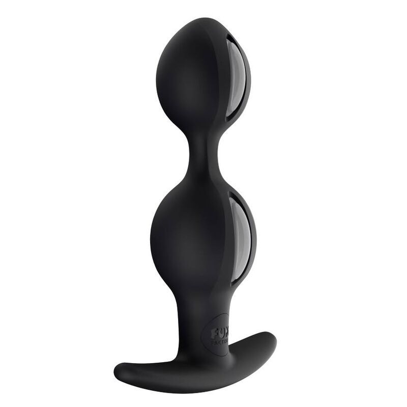 FUN FACTORY – B BALLS DUO ANAL PLUG WITH MOTION GREY BLACK
