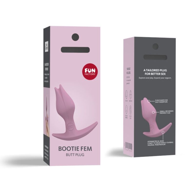 FUN FACTORY – BOOTIE FEM FEMALE ANAL BUTT PLUG ROSE