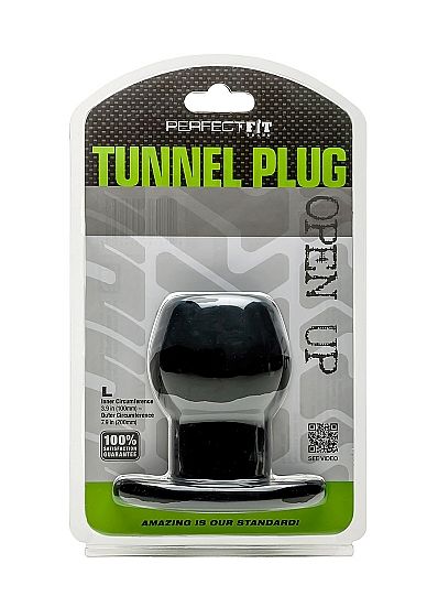 PERFECT FIT ASS TUNNEL PLUG SILICONE BLACK L