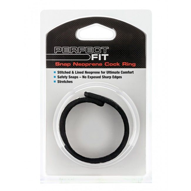 NEOPRENE SNAP COCK RING ANEL PRETO