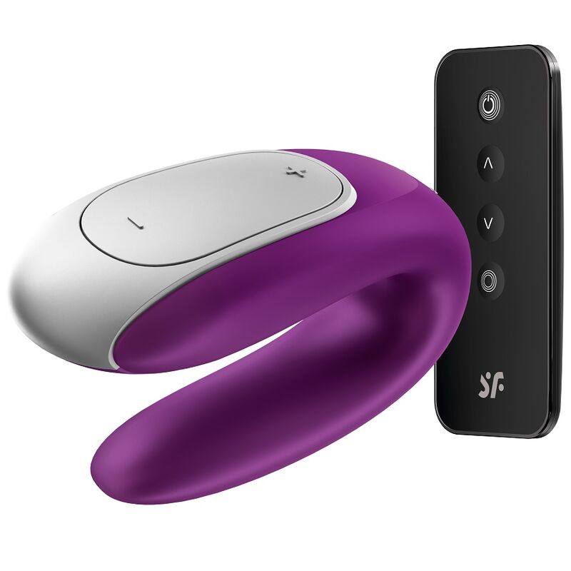 SATISFYER DOUBLE FUN PARTNER VIBRATOR – ROXO