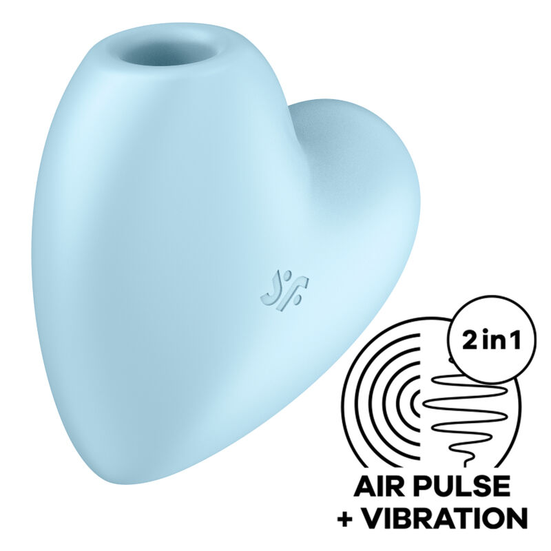 ESTIMULADOR E VIBRADOR CARDÍACO SATISFYER BONITO – AZUL