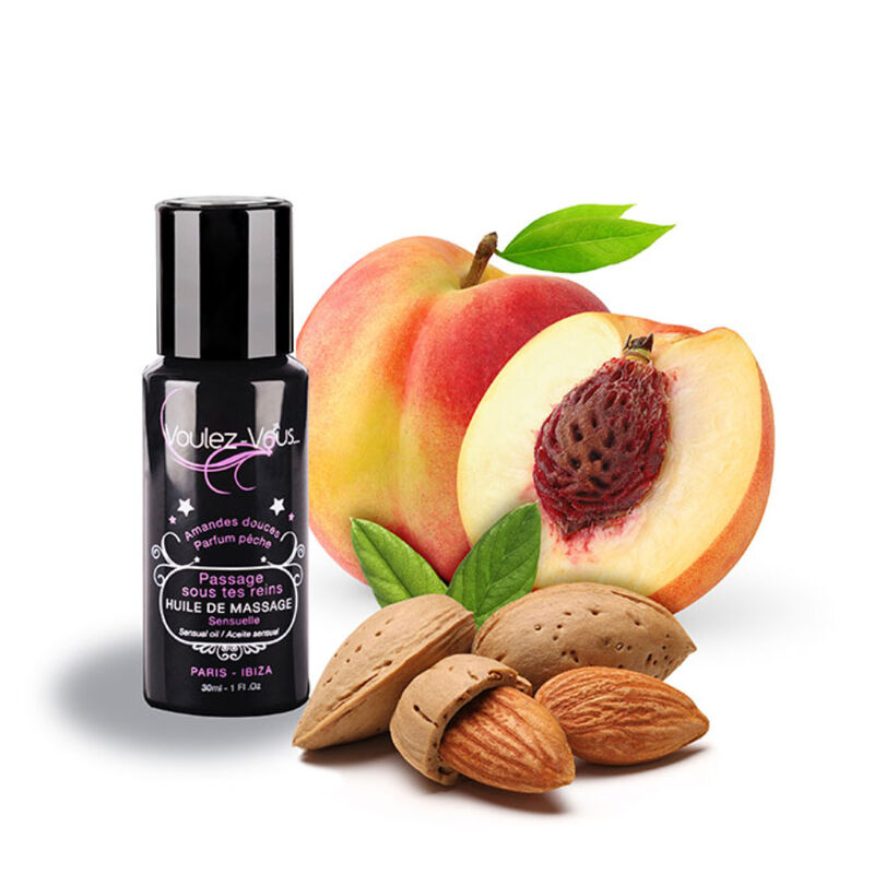 ÓLEO DE MASSAGEM VOULEZ-VOUS SENSUAL – AMÊNDOAS DOCES E PÊSSEGO 30 ML