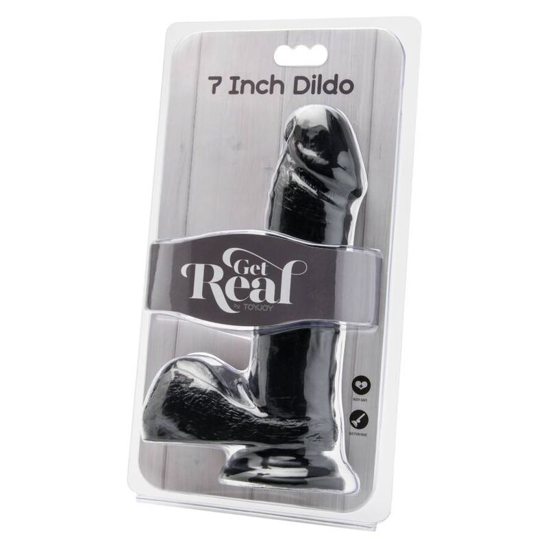 CAIA NA REAL – DILDO 18 CM COM BOLAS PRETAS