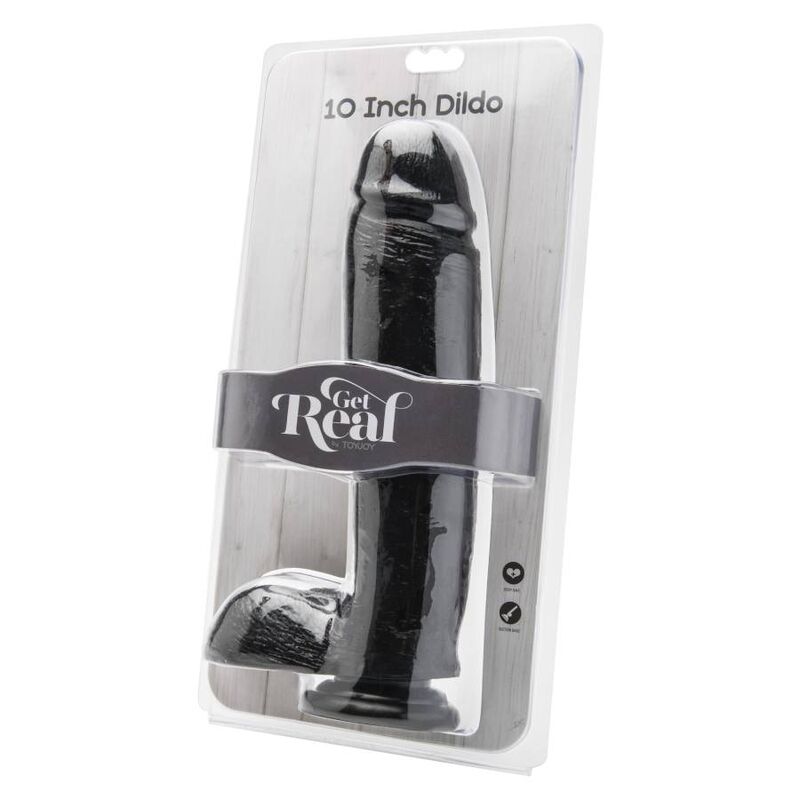 CAIA NA REAL – DILDO 25,5 CM COM BOLAS PRETAS
