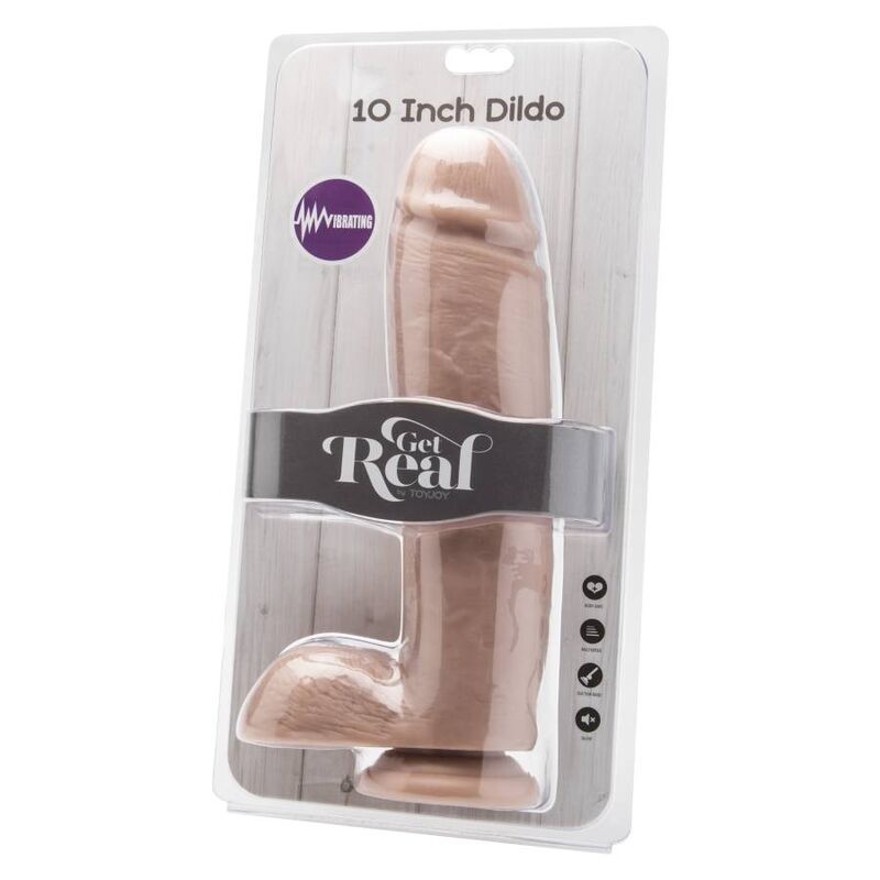 CAIA NA REAL – DILDO 25,5 CM COM BOLAS VIBRADOR SKIN