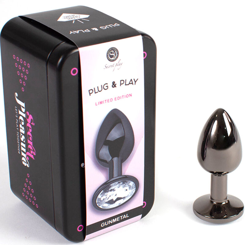 SECRET PLAY – BUTT PLUG DE GUNMETAL TAMANHO PEQUENO 7 CM