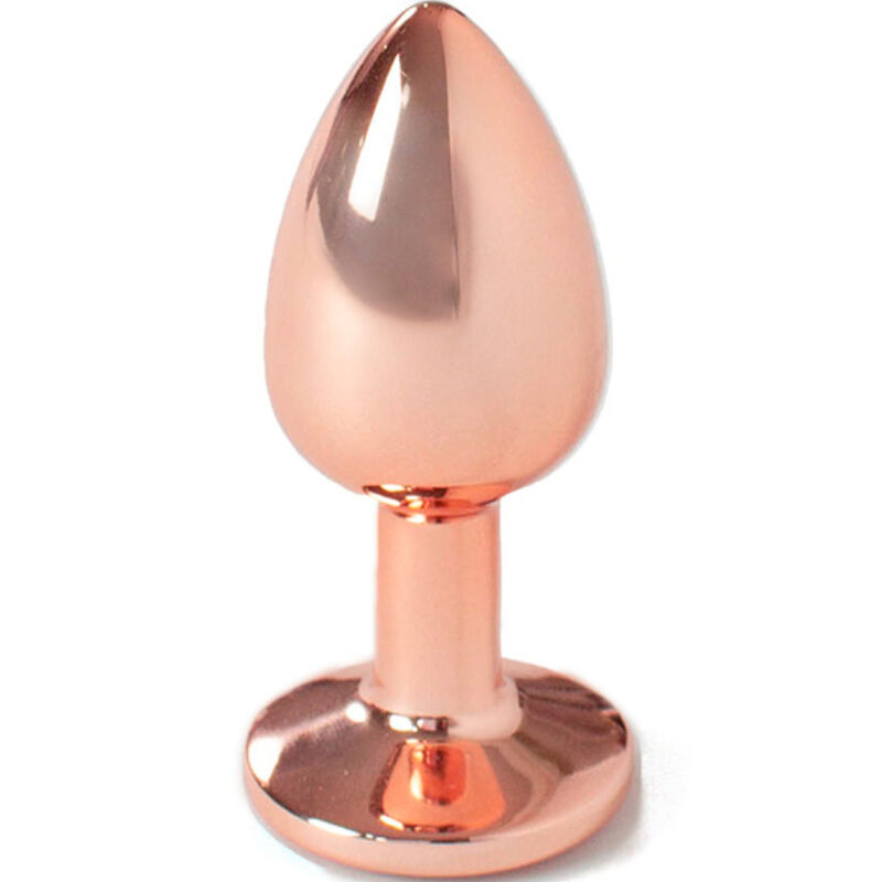 SECRET PLAY – BUTT PLUG DE METAL OURO ROSE TAMANHO PEQUENO 7 CM