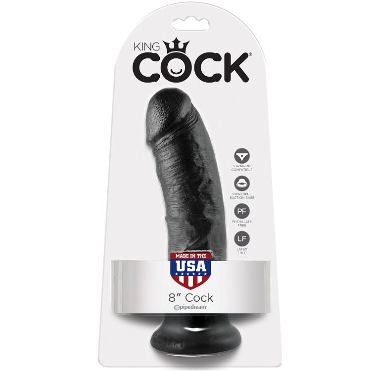 KING COCK 8″ PENE NEGRO 20.3 CM